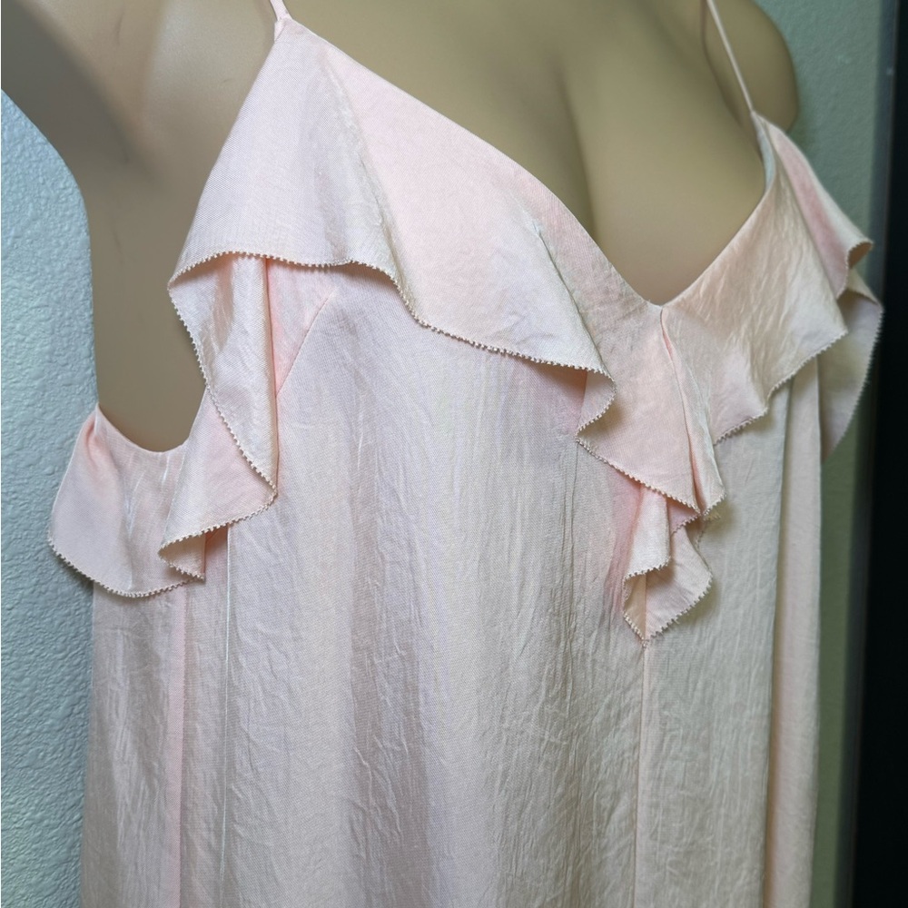 Rag & Bone Orchard Peach Pink Ruffle Mini Slip Dress, Size 8